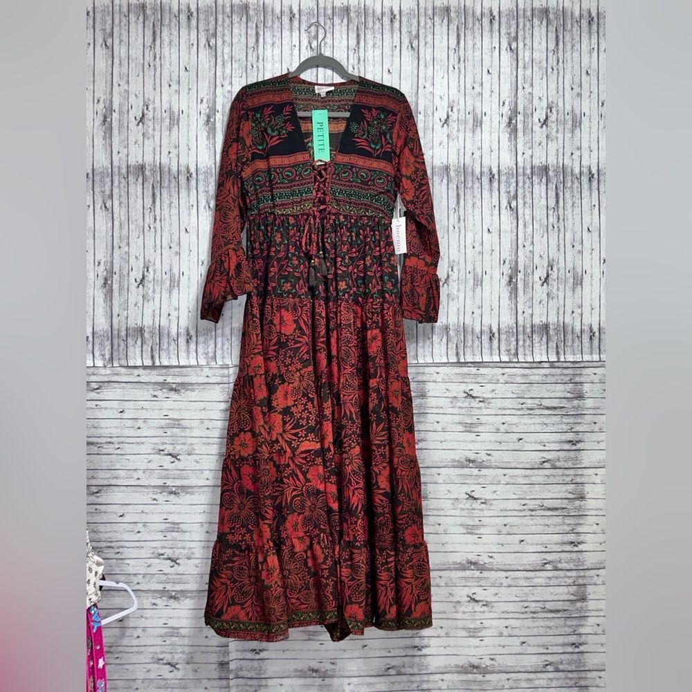 Anthropologie/boemo Bell Sleeve Boho Maxi Dress
